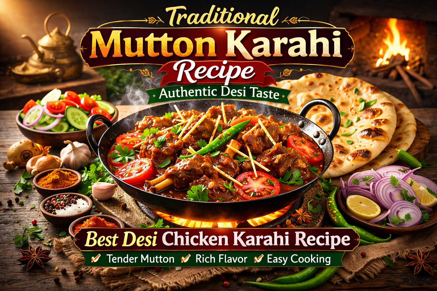 Traditional Mutton Karahi Recipe