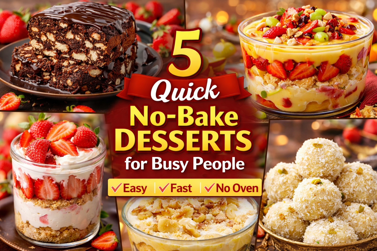 5 Quick No-Bake Desserts for Busy People