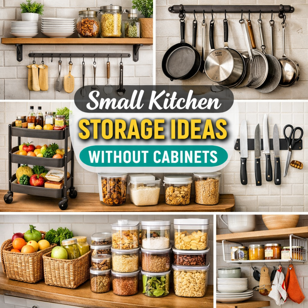 small kitchen storage ideas without cabinets