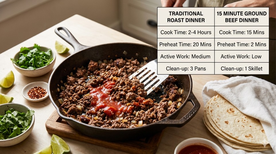 15 Minute Ground Beef Dinner