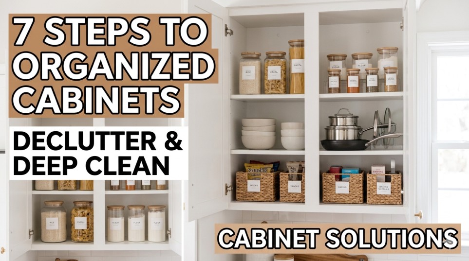 7 steps for organizing kitchen cabinets
